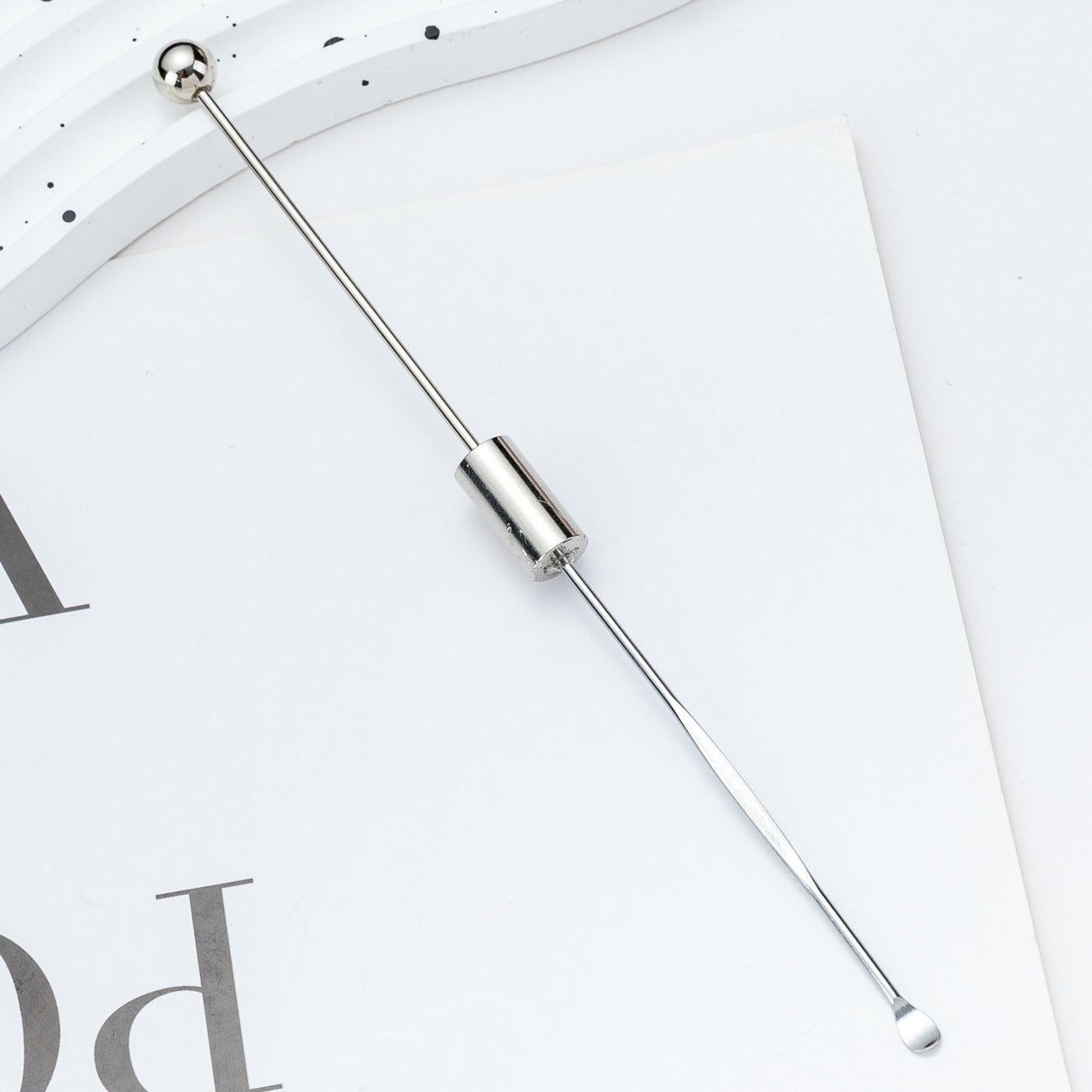 Wholesale DIY beaded ear pick spoon household long handle ear cleaning tool